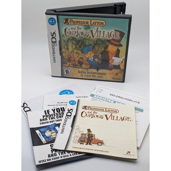 Professor Layton and the Curious Village (Nintendo DS) Case & Manual - Picture 4 of 6
